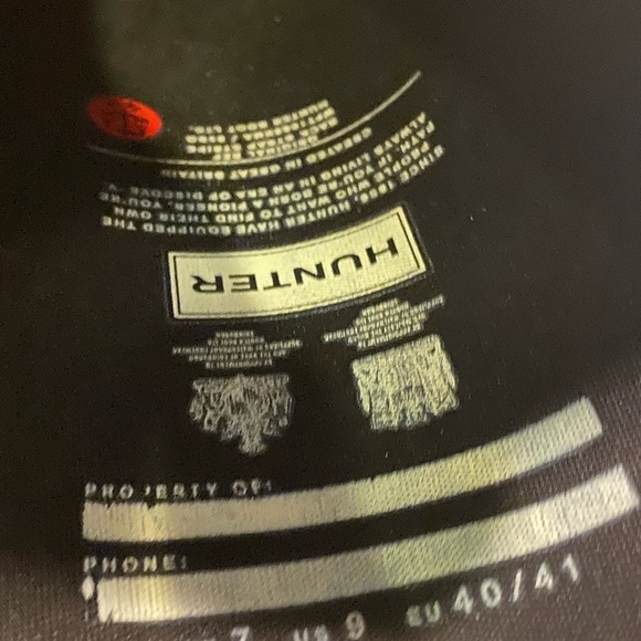 Hunter Wellies Flat Black Rain Boots adjustable strap at top size 9 With Box - Picture 6 of 10